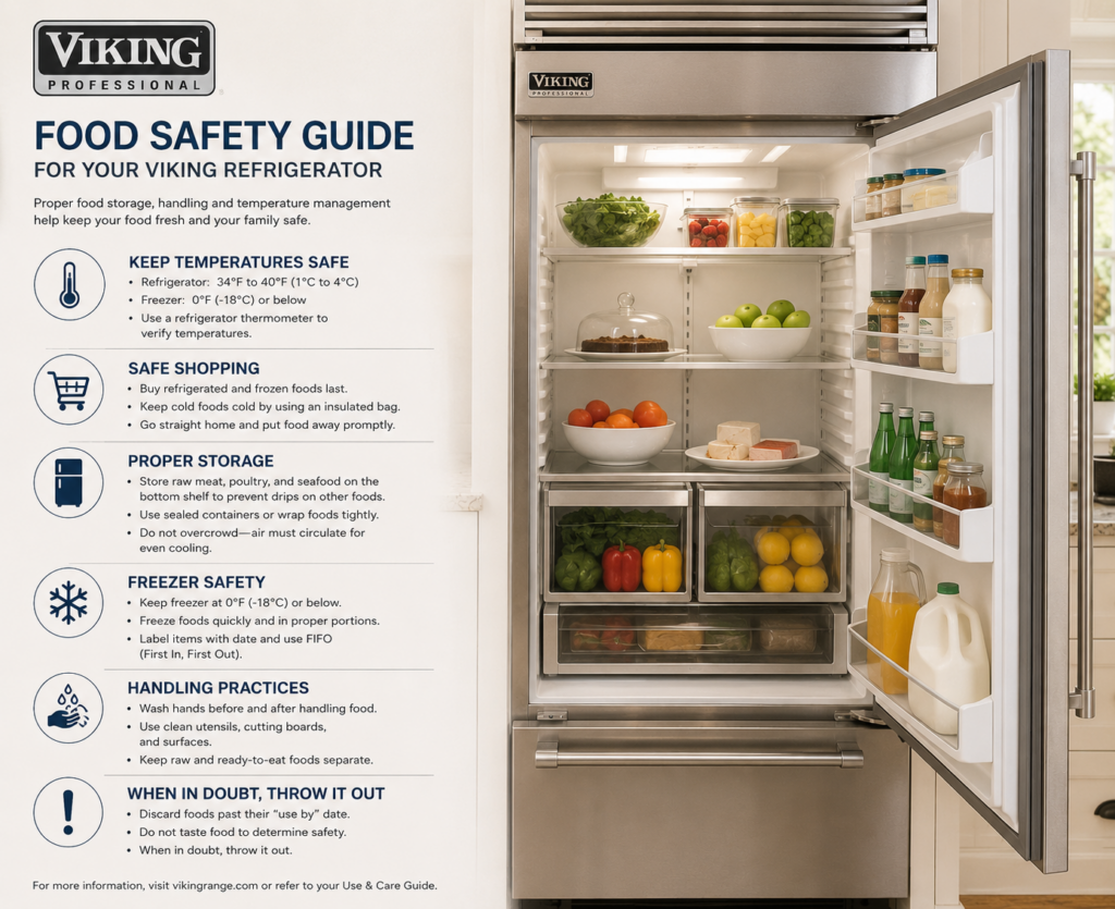 viking refrigerator safety guide